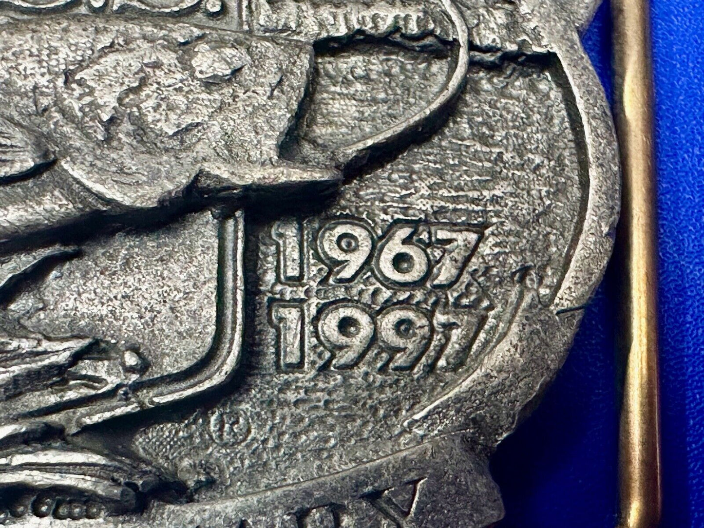 1997 BASS Bass Anglers Sportsman Society Fishing 30th anniversary belt buckle