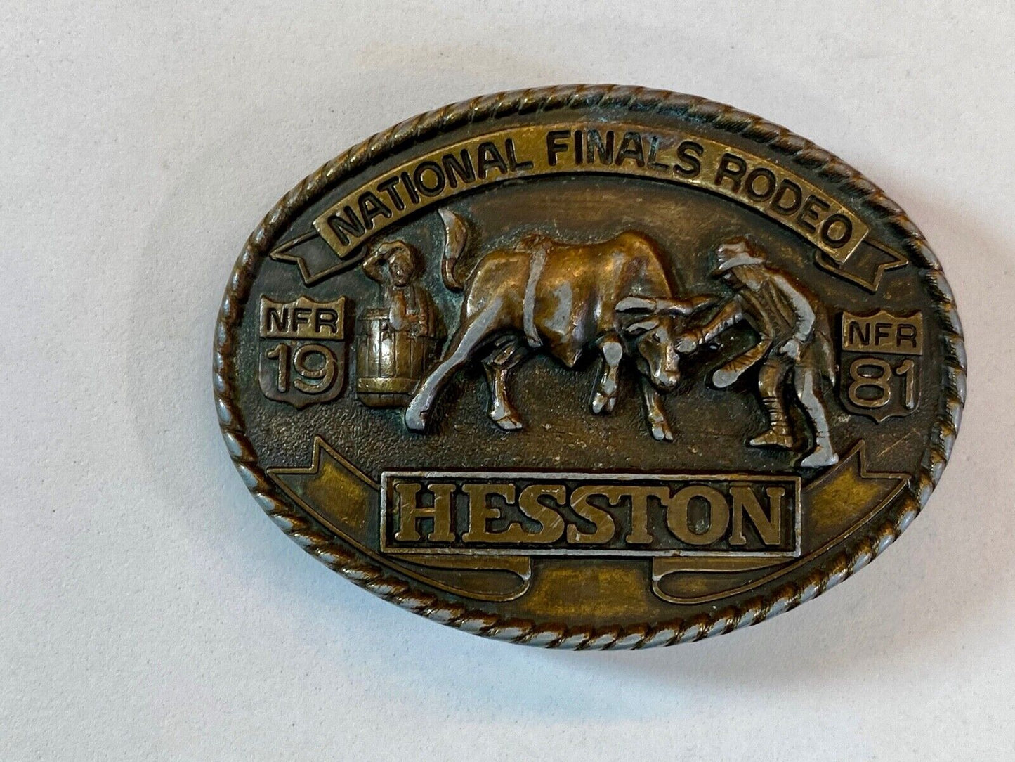 1991 Seventh Edition Adult Hesston Nfr Belt Buckle National Finals Rodeo
