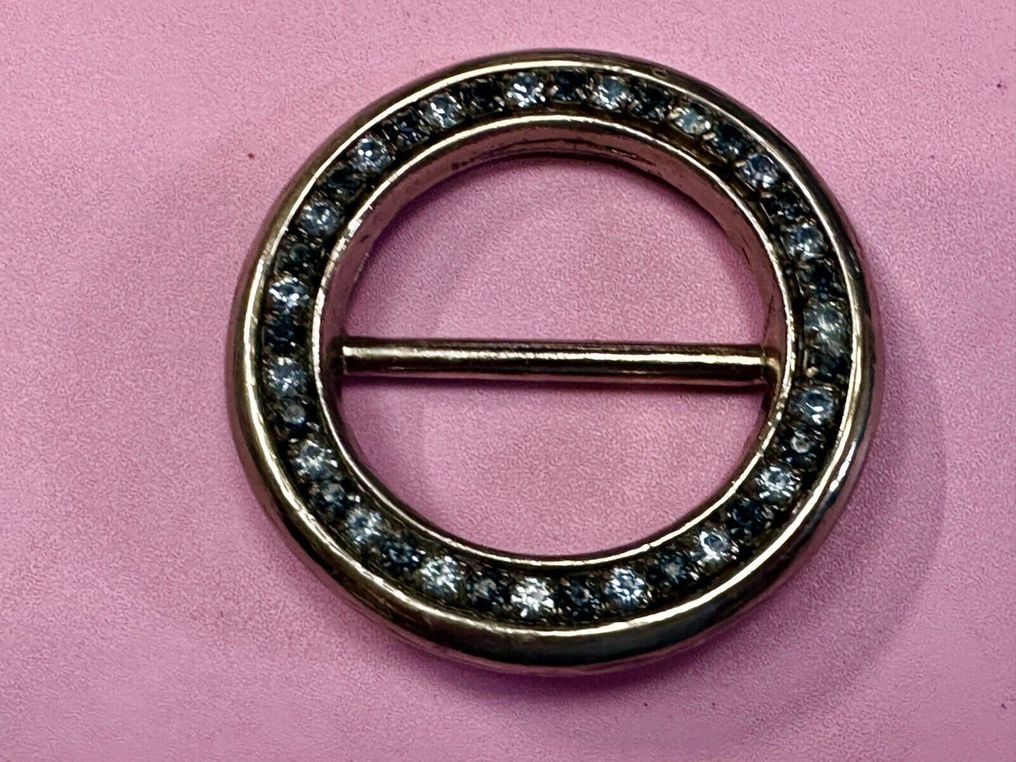 Beautiful Round Rhinestone Covered Replacement Dress Belt Scarf Slide Buckle