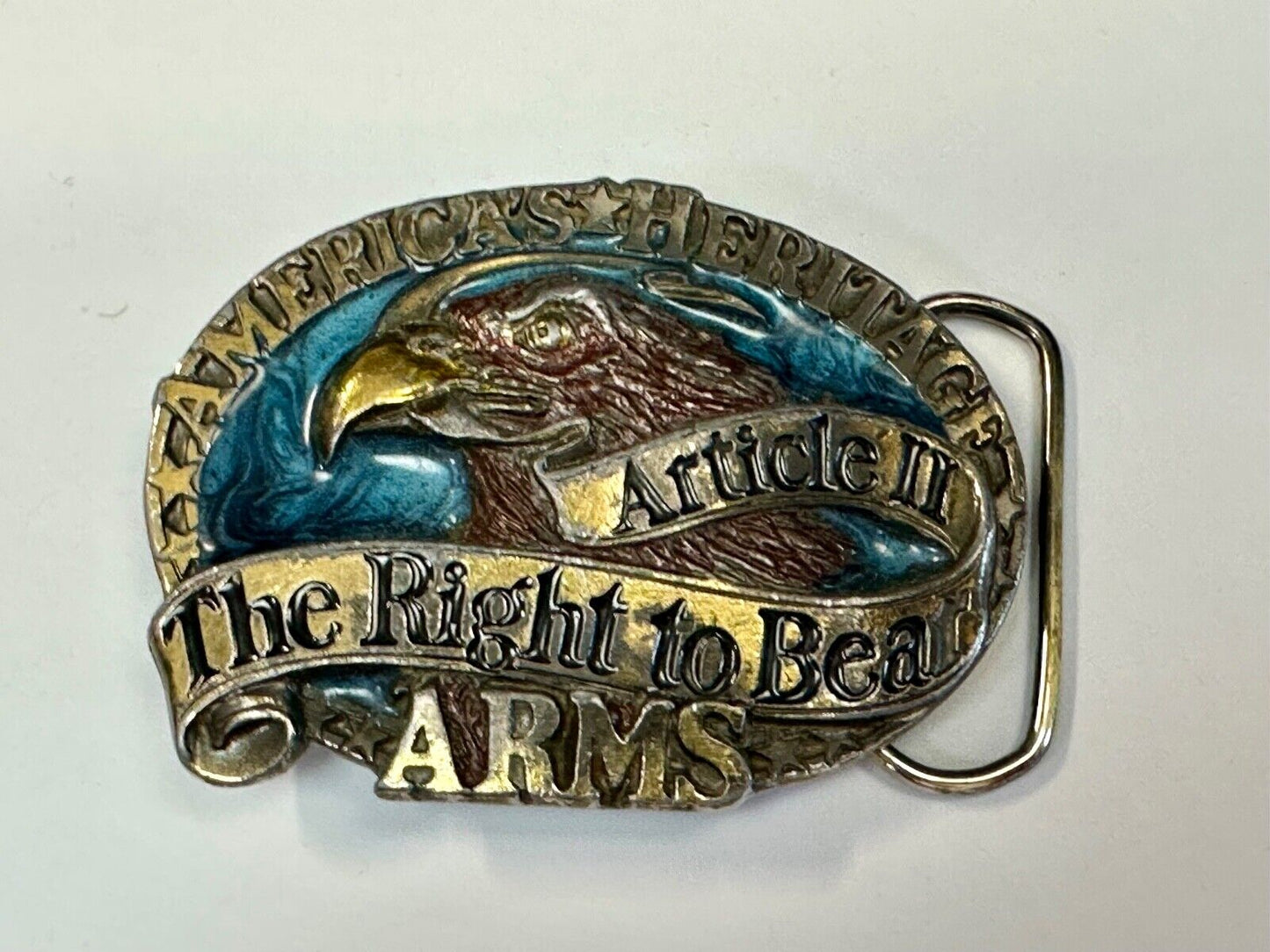 2nd amendment The Right to keep & Bear Arms patriotic great American belt buckle