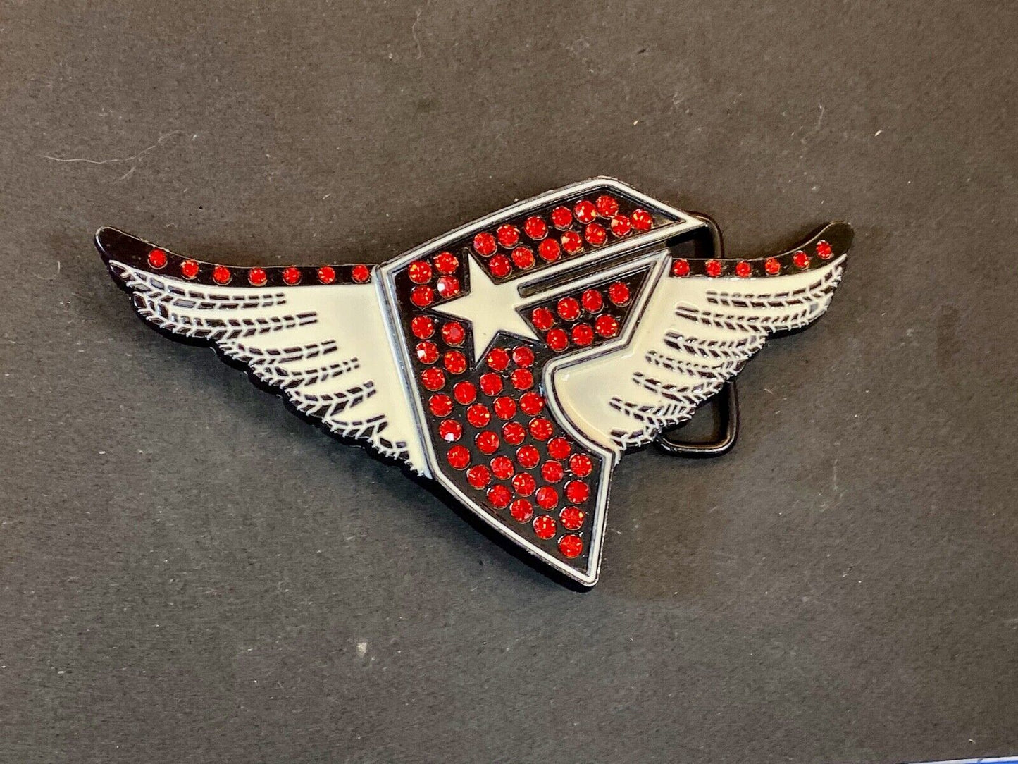 Beautiful Rhinestone? Letter F Shape Logo With Wings