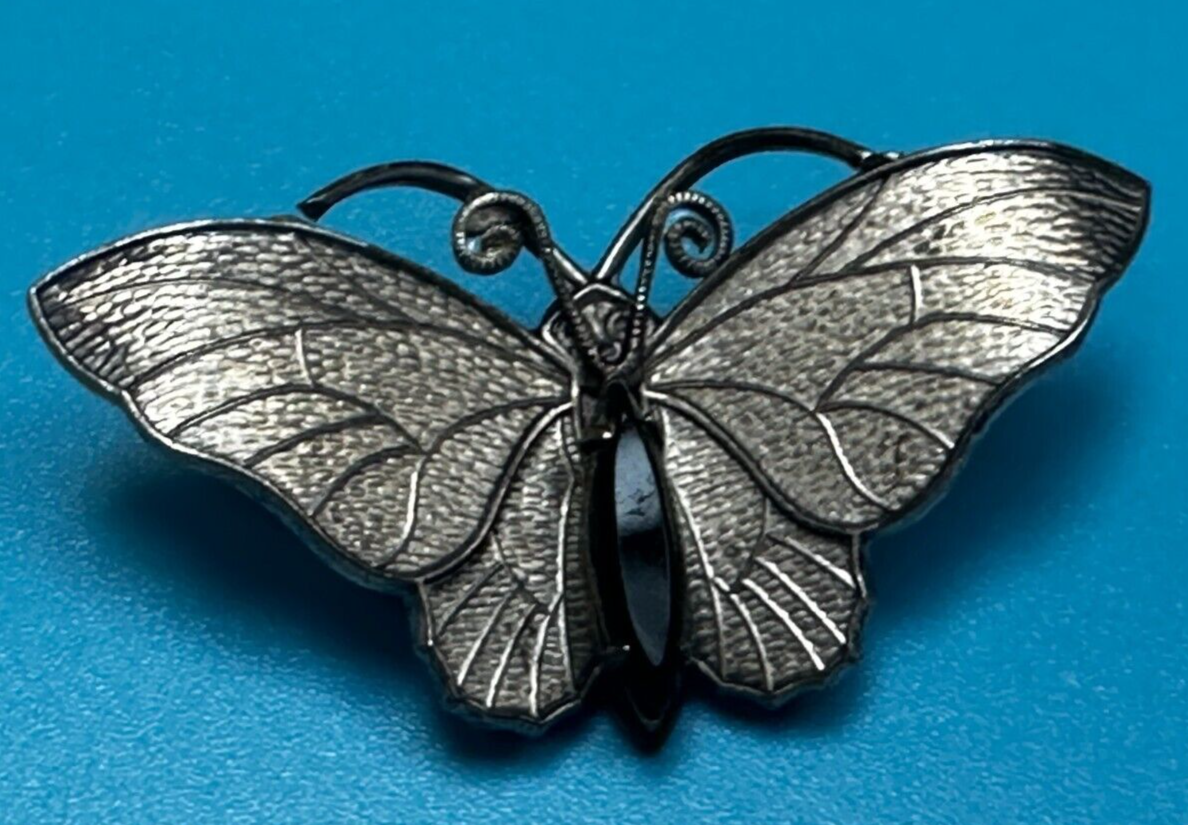 Beautiful Butterfly Cutout Silver Tone Brooch Pin Original by Robert