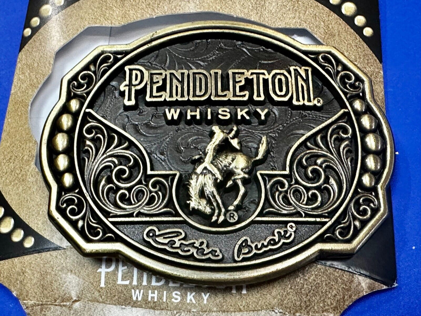 2024 Pendleton whiskey Let'er Buck Rodeo Cowboy Montana Silversmiths Belt Buckle