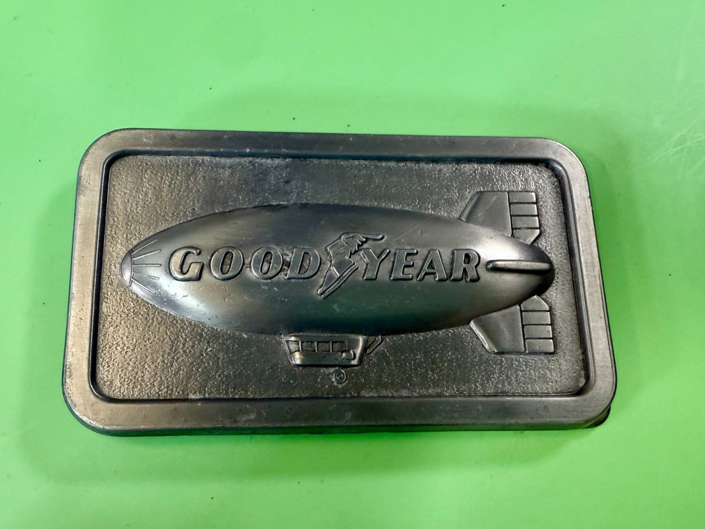 The Goodyear Blimp Tire & Rubber Company Air Ship Vintage 1974 Promo Belt Buckle