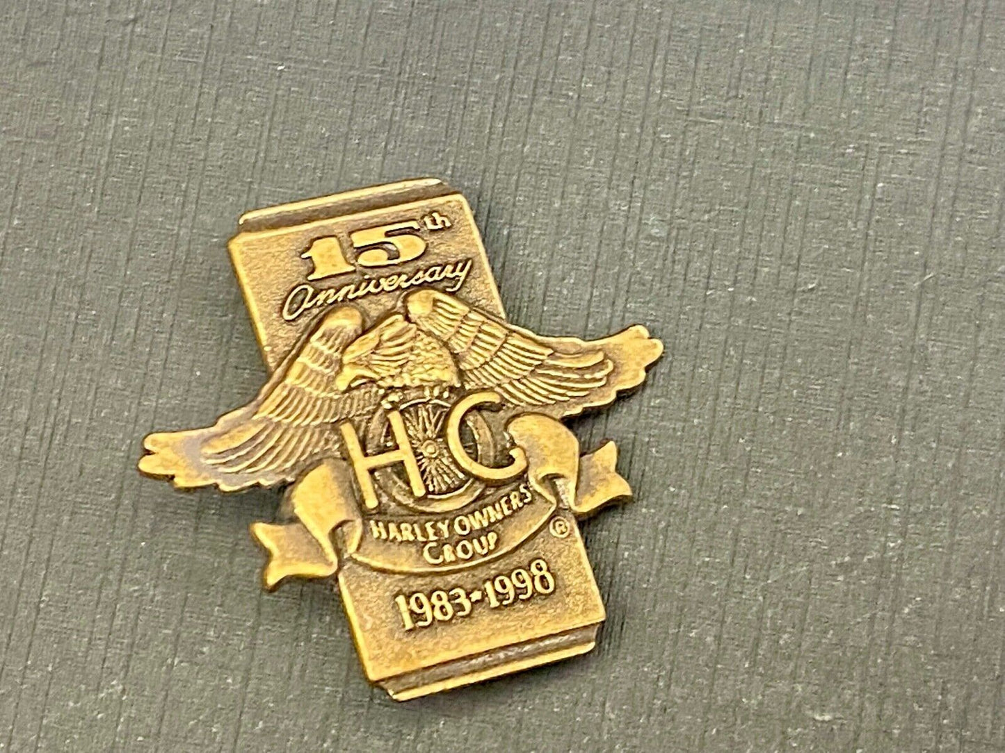 1998 15Th Anniversary Harley Davidson Hog Harley Owners Group Motorcycles Pin