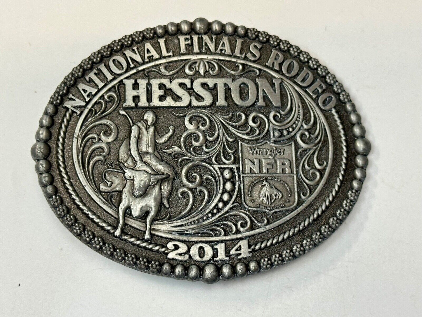 2014 Hesston National Finals Rodeo NFR Collector Montana Silversmiths Buckle