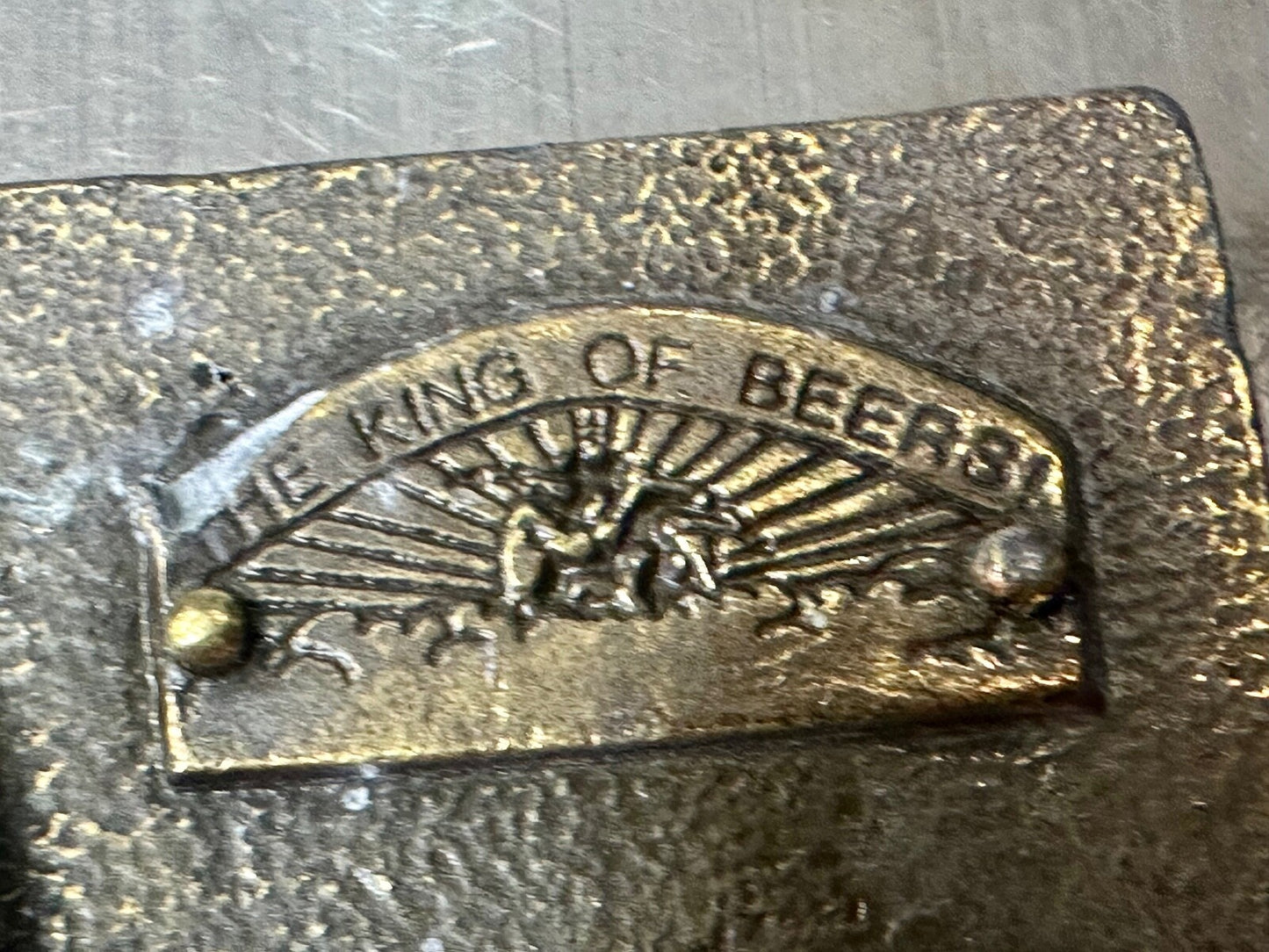 Vintage Budweiser A-168 Beer Company Brass Tone Add Belt Buckle