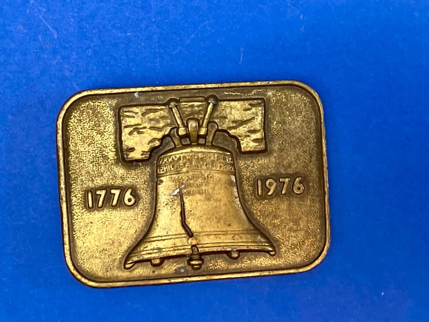Bicentennial Liberty Bell 1776 American Belt Buckle - Hencel 1976 Mount View Ca