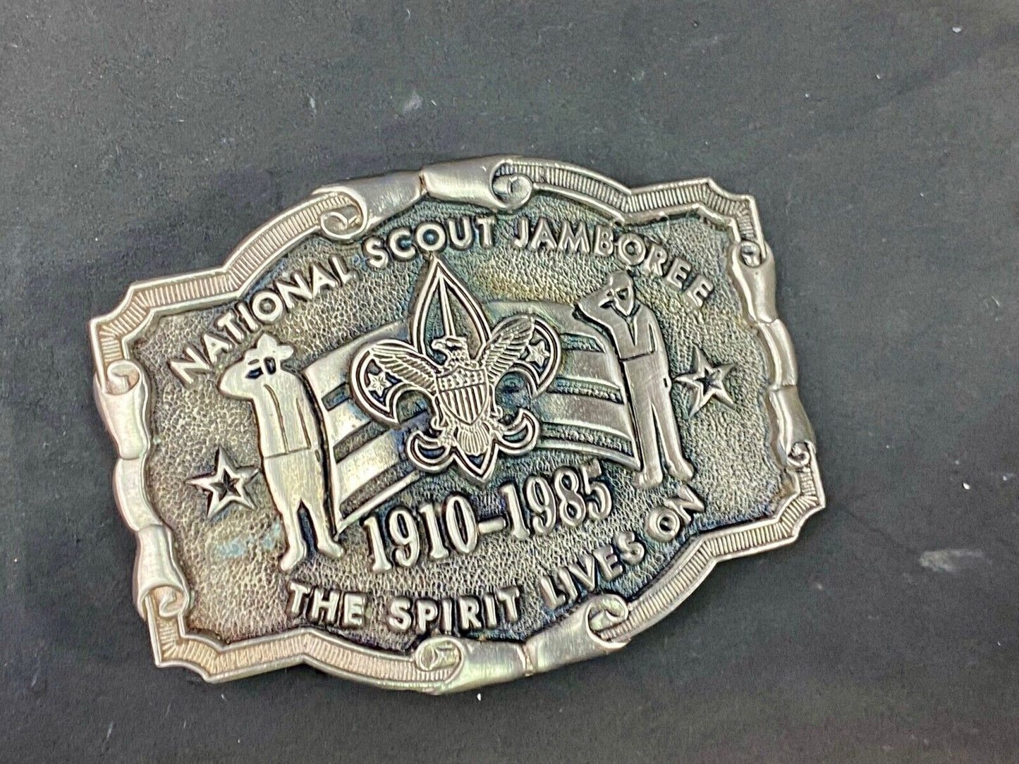 1985 National Scout Jamboree Belt Buckle Boy Scouts Of America By Texas Western