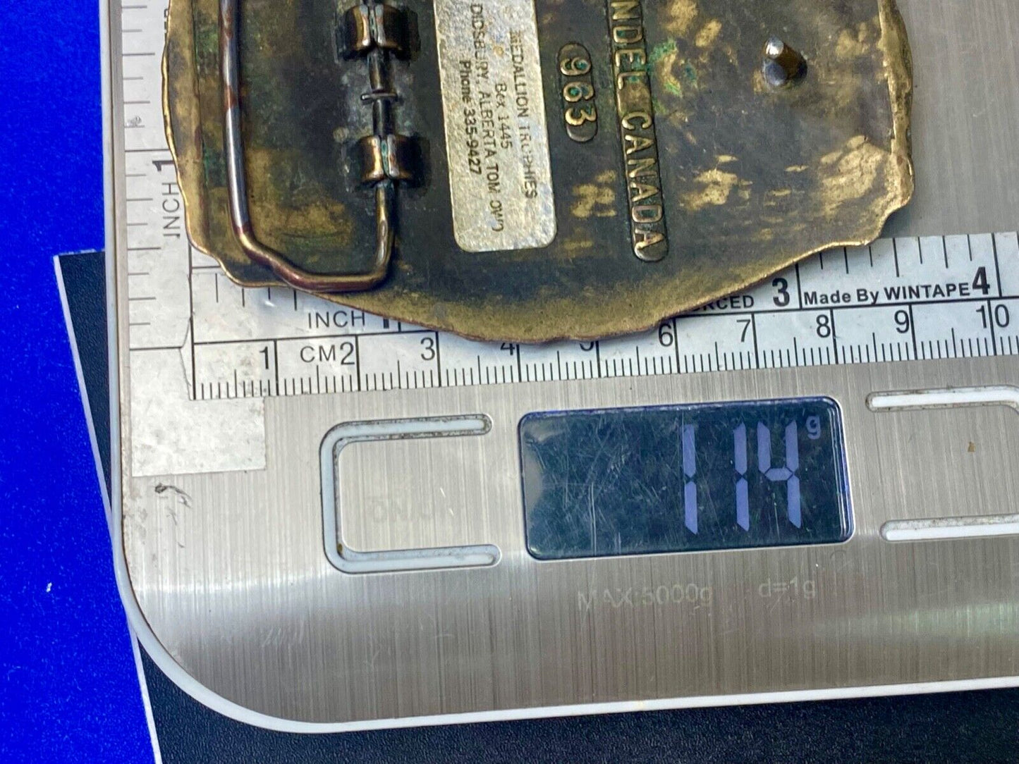 Trans Alta Utilities company western framed shipping co belt buckle