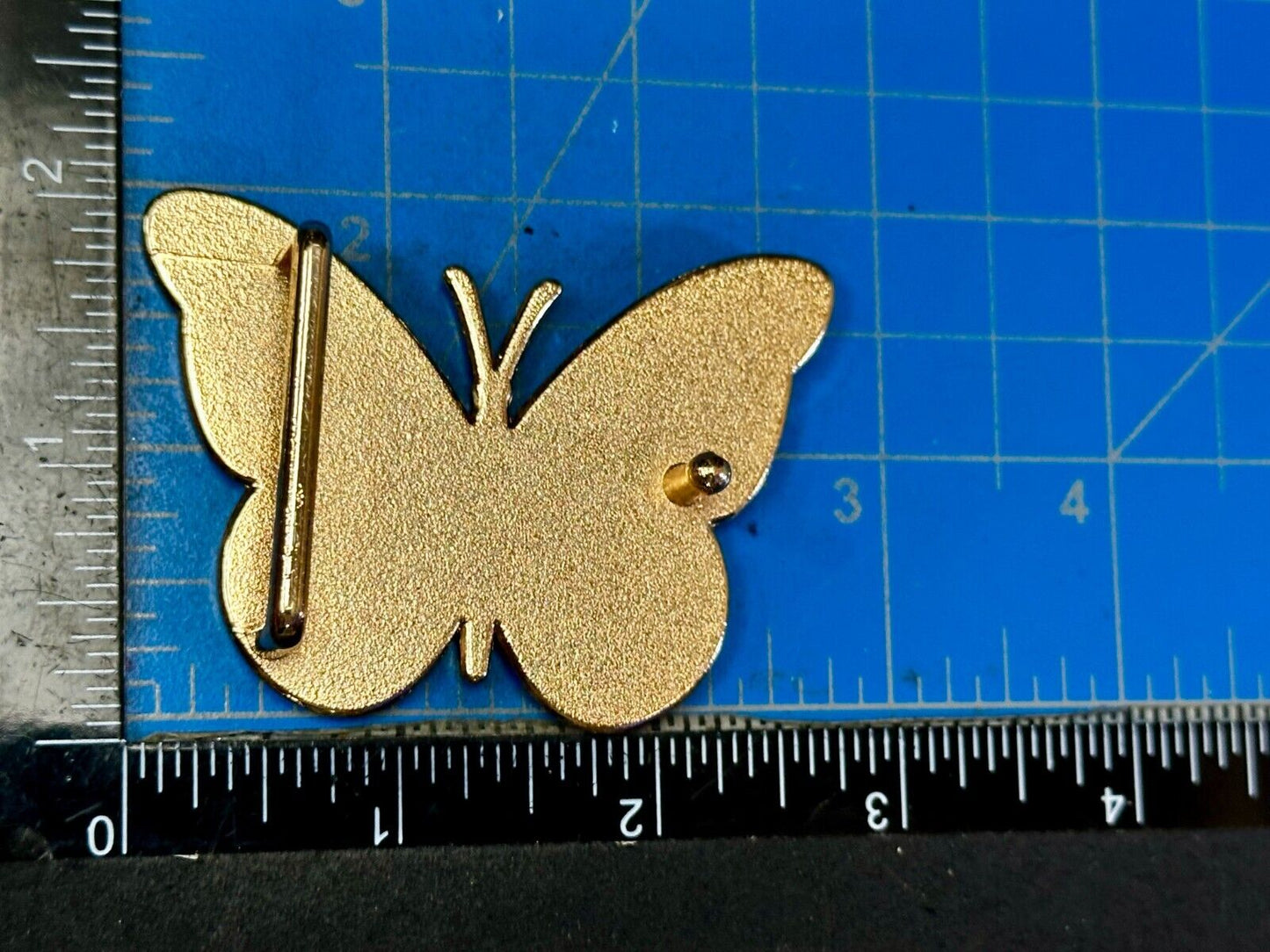 Beautiful Butterfly Shaped Cutout Pink Enameled Womens Belt Buckle