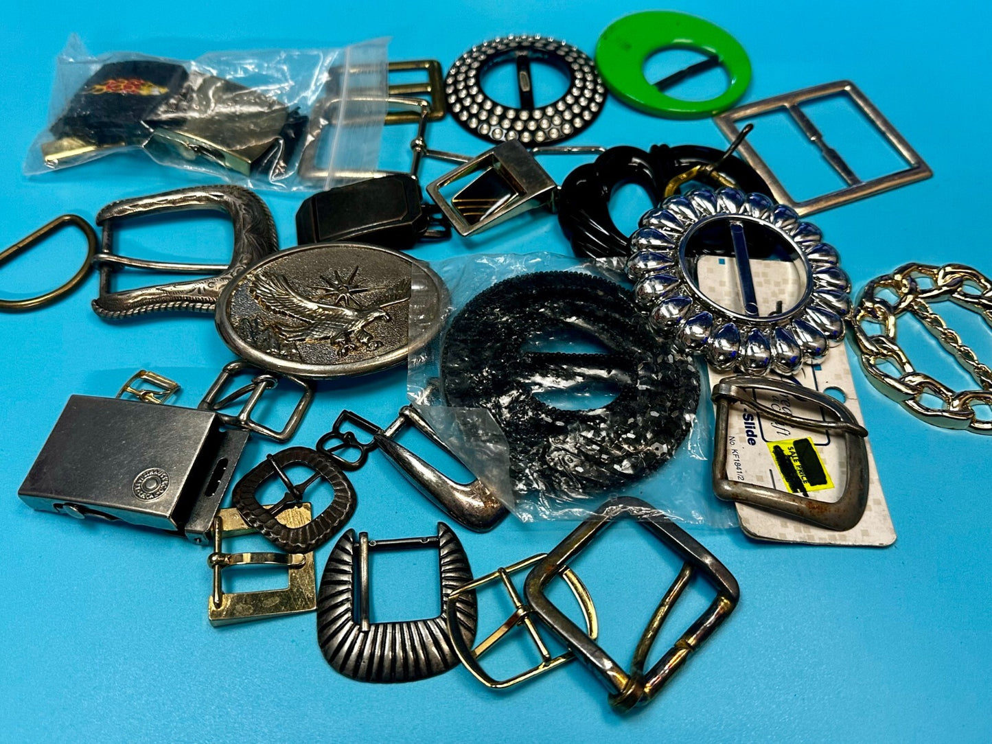 30 Vintage & Modern Belt Buckles - Lot, Grab Bag - Resale / Gifts!