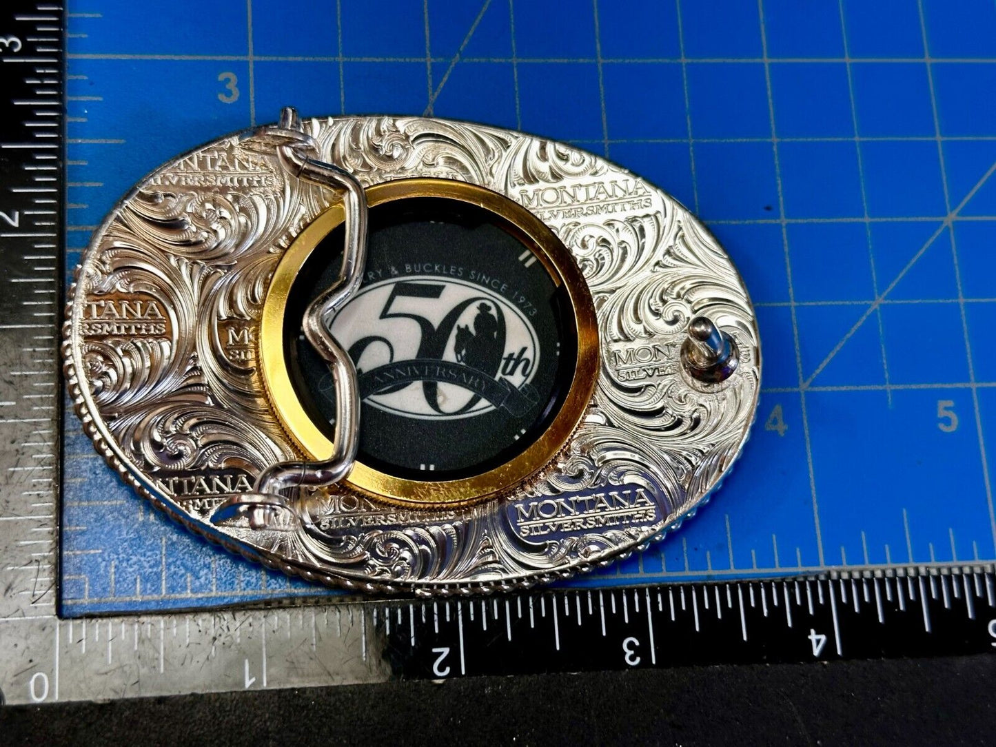 Vintage Blank Coin CollectorsTwo Tone Vintage Montana Silversmith Belt Buckle