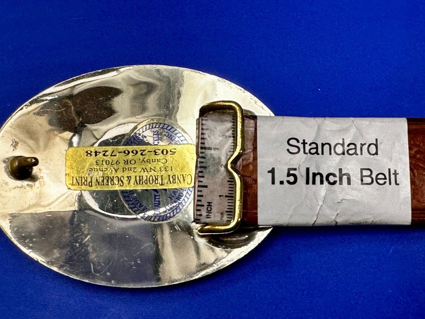 Berkshire Gilt Pig Breed Show Champion Ribbon Trophy Award Design Belt Buckle