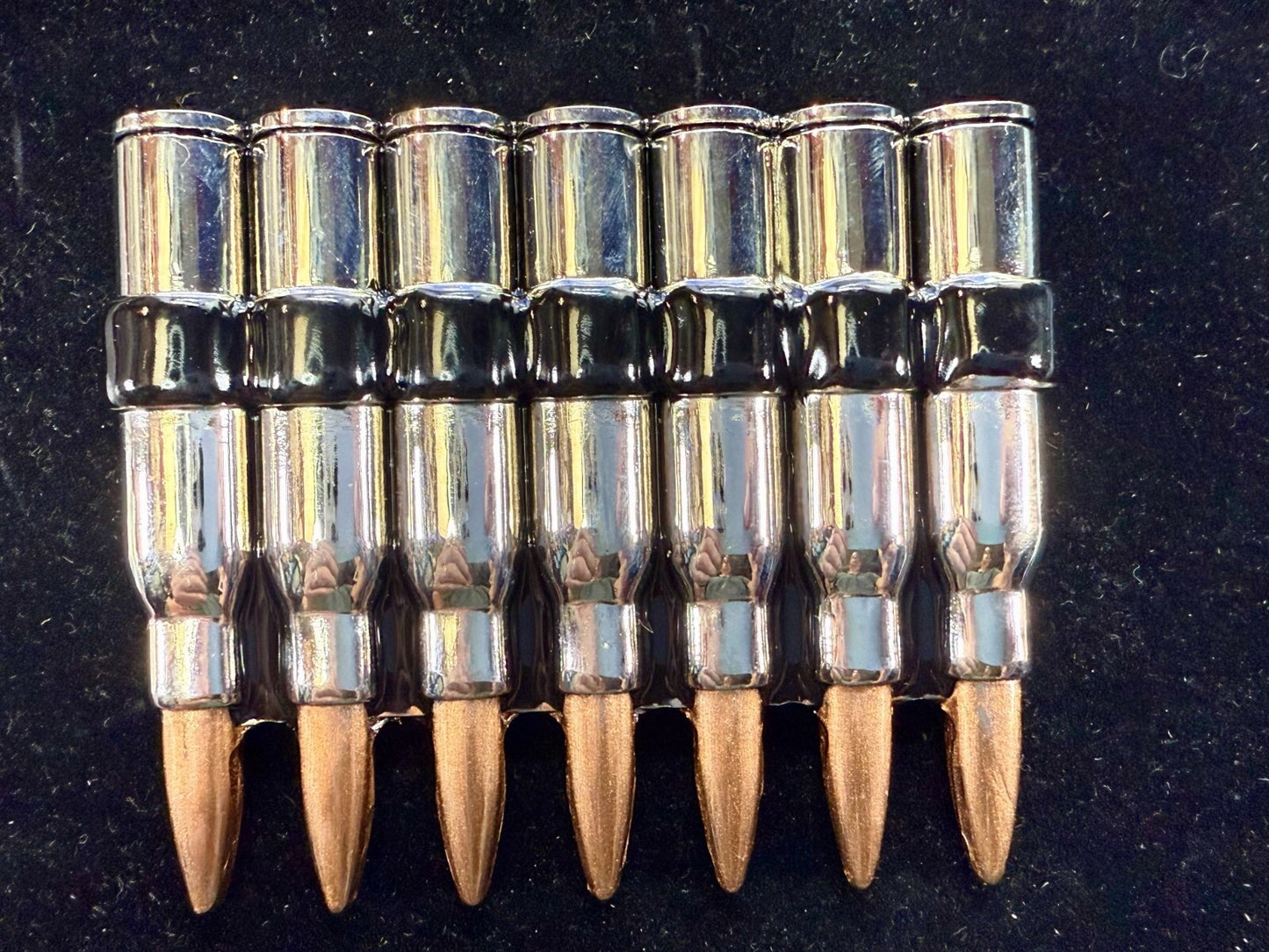 Ammo Bullets Clip MOS Figural Seven Shots Gun Collectors Heavy Large Belt Buckle