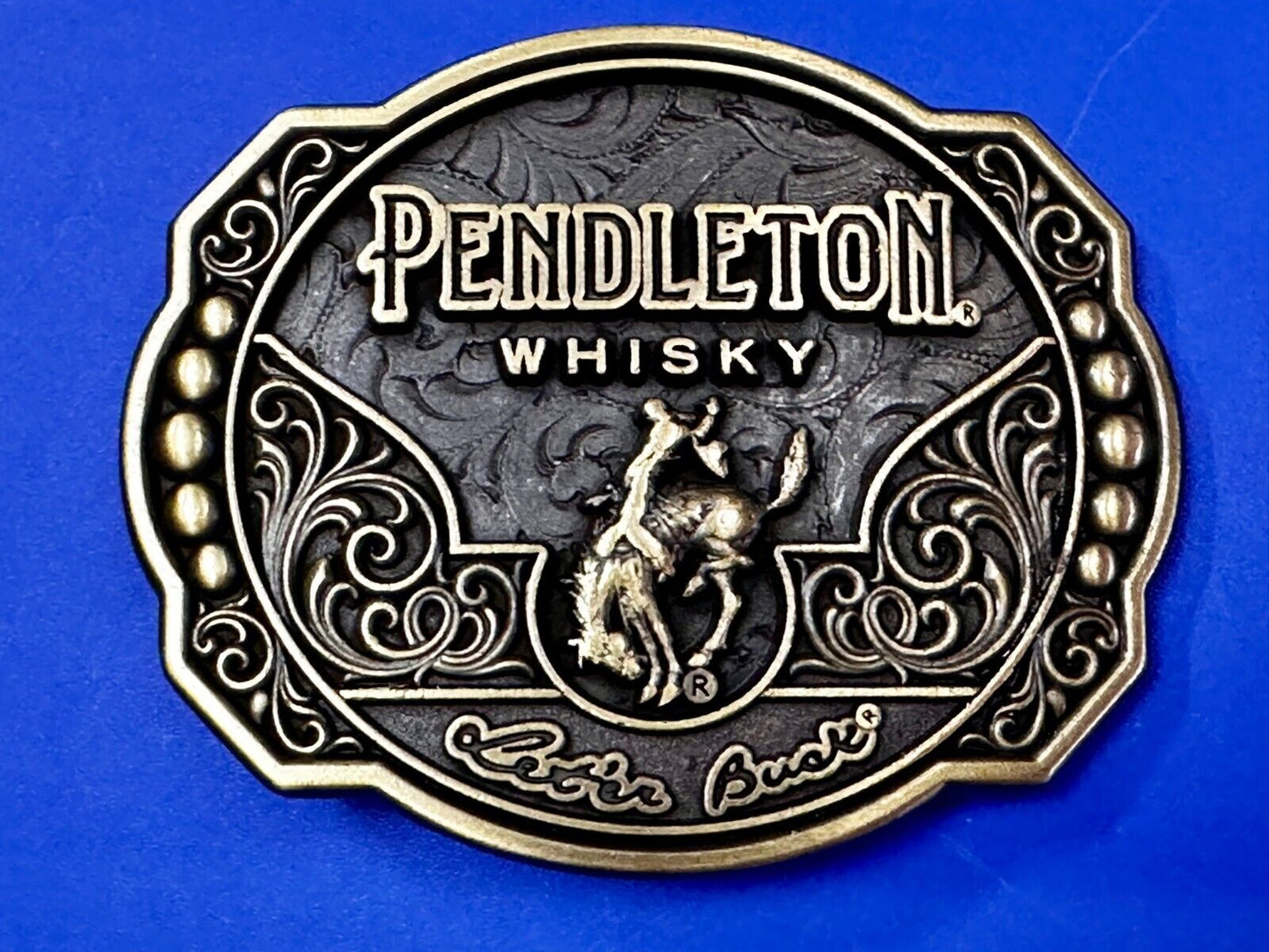 2024 Pendleton Whiskey Let'er Buck Rodeo Cowboy Montana Silversmiths Belt Buckle