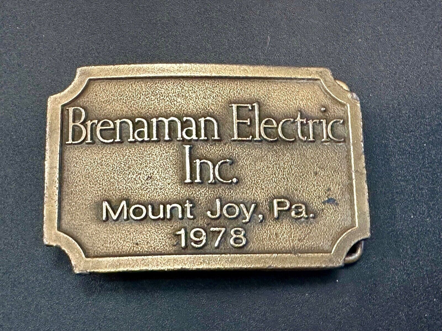 Vintage Brendaman Electric Company Inc - Mount Joy PA Hitline belt buckle