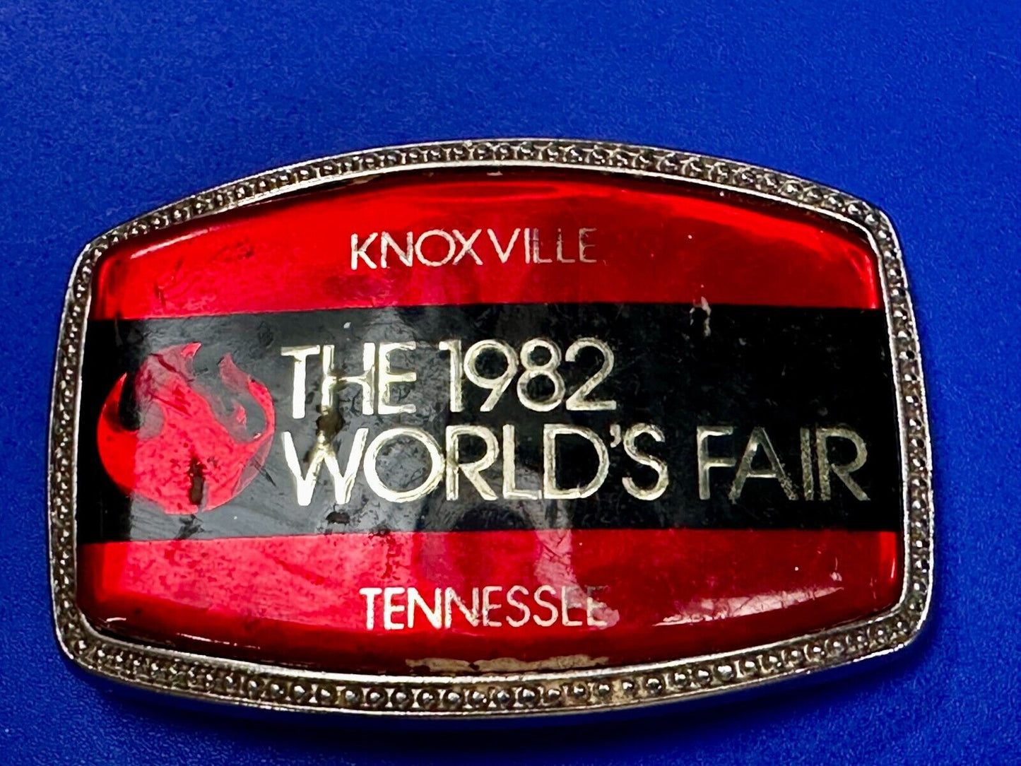 The 1982 Worlds Fair Energy Expo Knoxville Tennessee Souvenir Belt Buckle