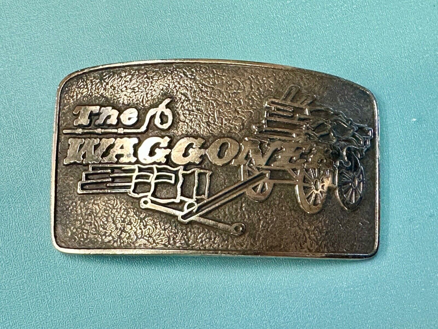 The Waggoners Vintage Trucking company advertising solid bronze belt buckle
