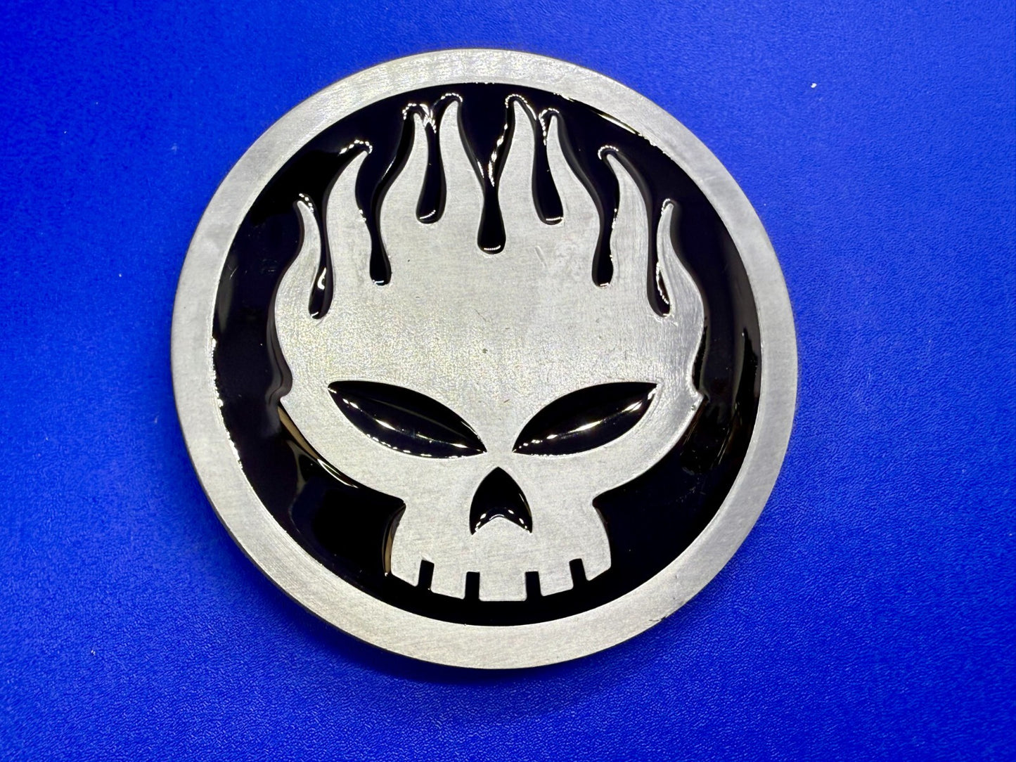 The Offspring Manic Subsidal Skull Album Tour Punk Rock Band Belt Buckle