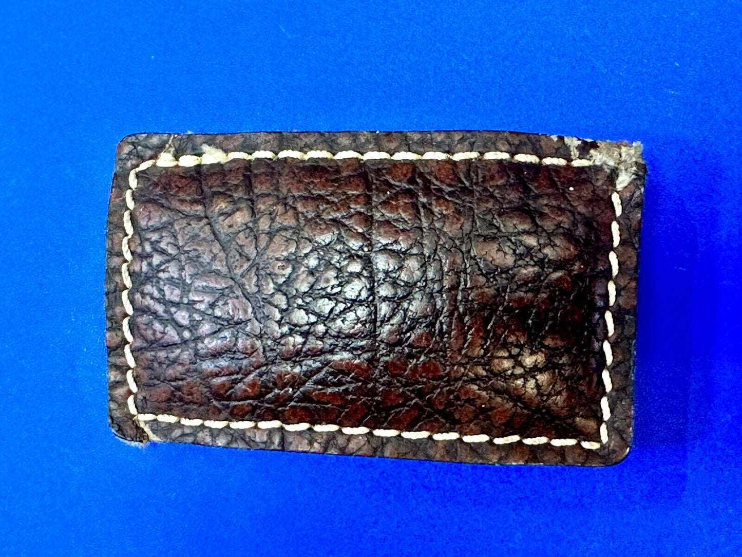 vintage brown leather belt buckle to restore