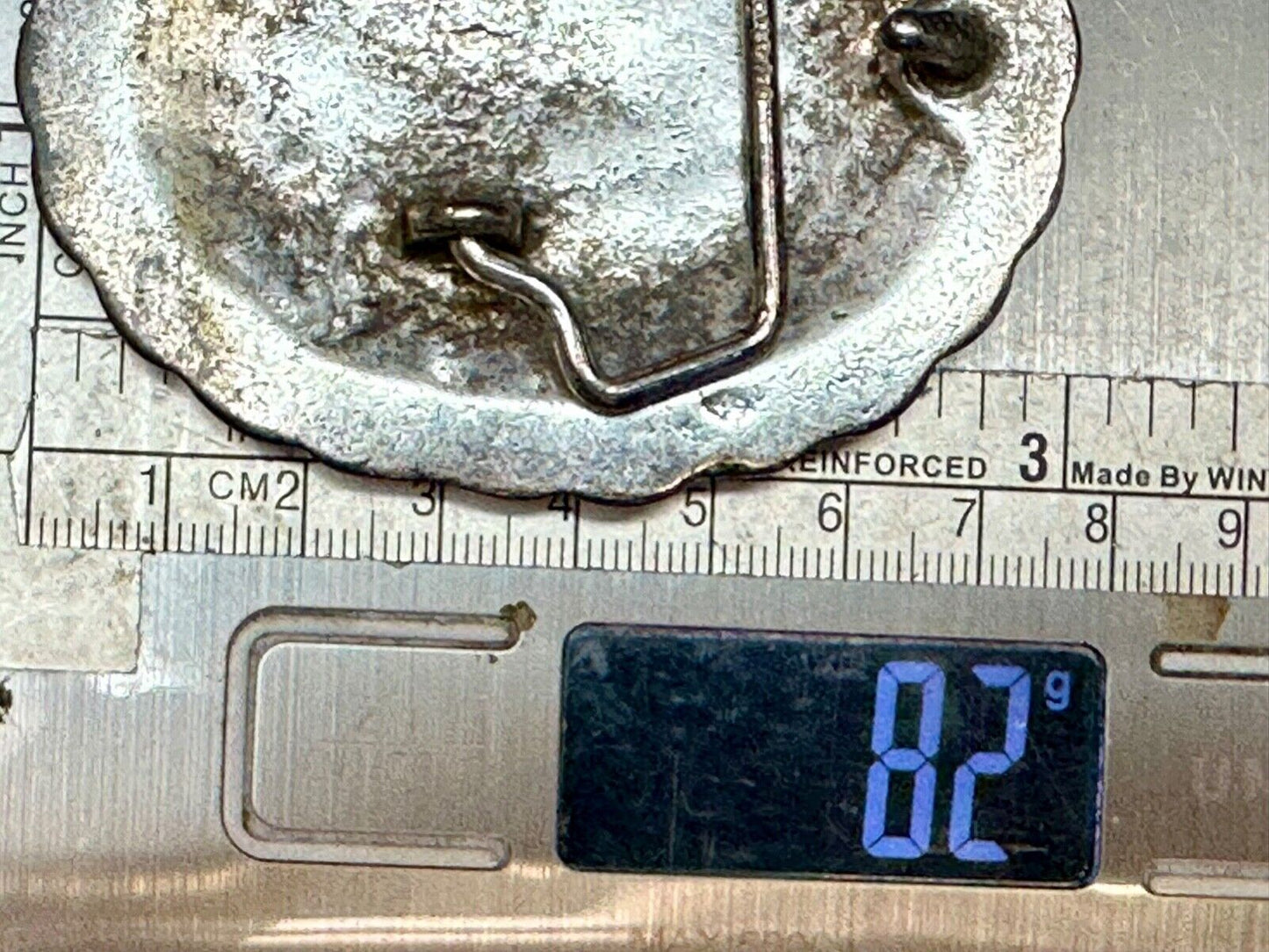 3" wide southwestern Concho Style Dress silver tone Belt Buckle