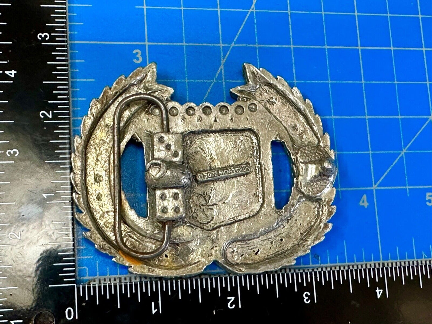 Vintage Cadillac Olive Branch Logo Cutout Belt Buckle by Mobtown 2002