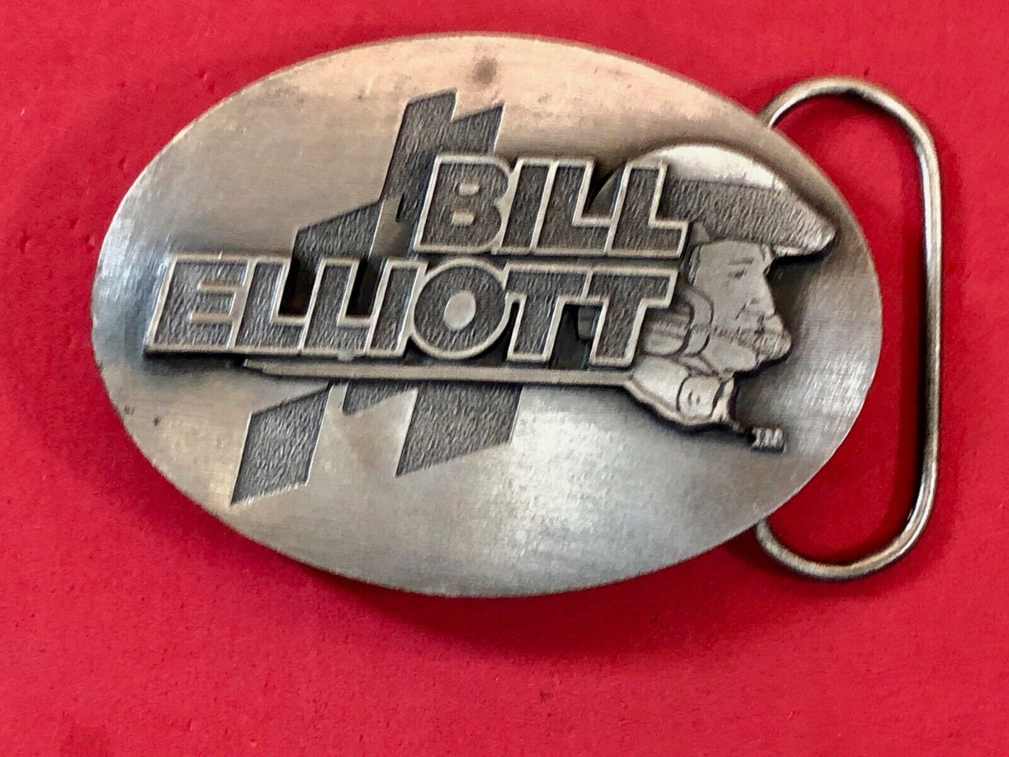 VINTAGE 1991 Bill Elliott NASCAR race car INDY 500 driver belt buckle