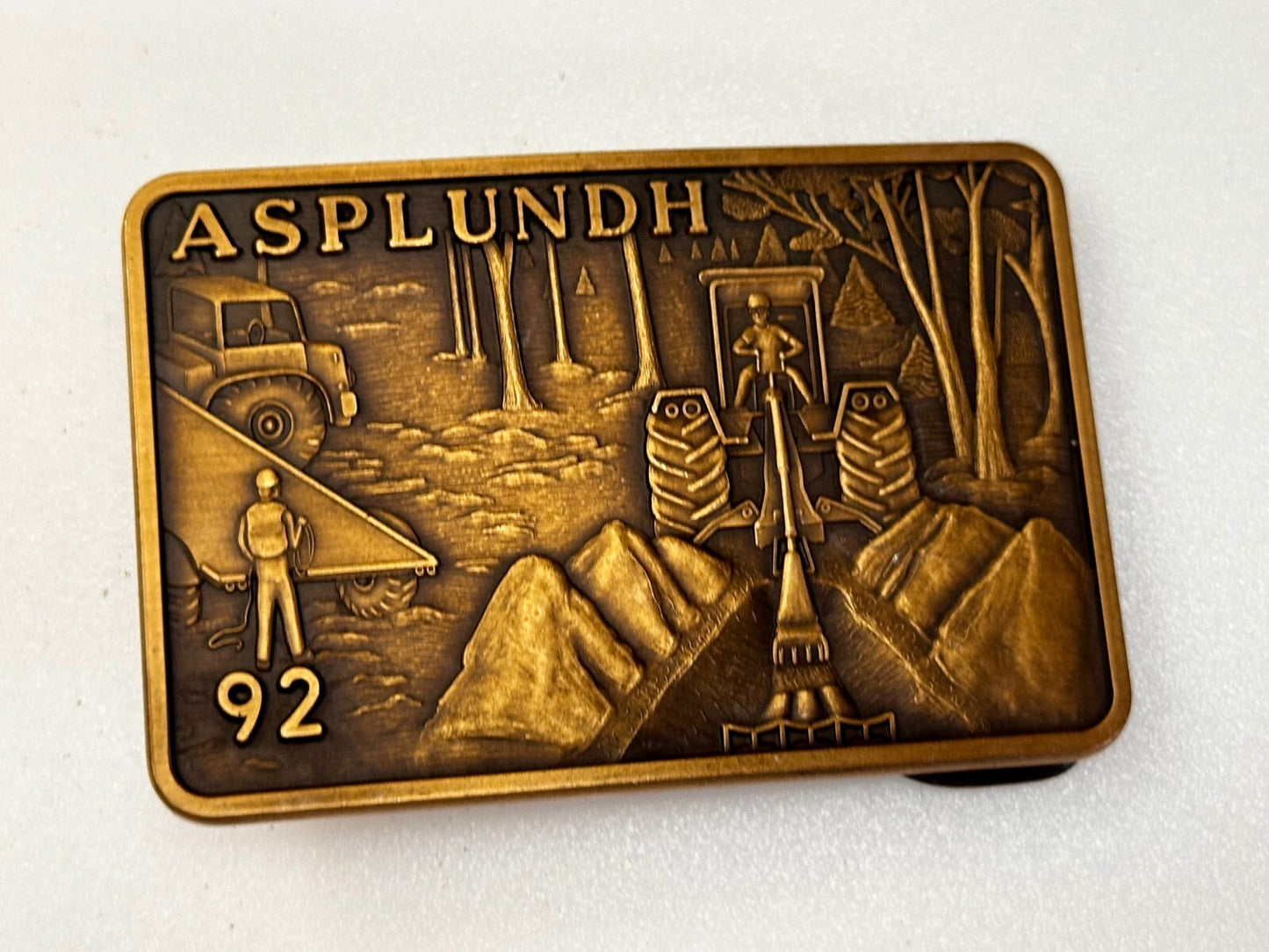 Asplundh Safety Excellence Award 1992 Limited Edition Gold Color Belt Buckle