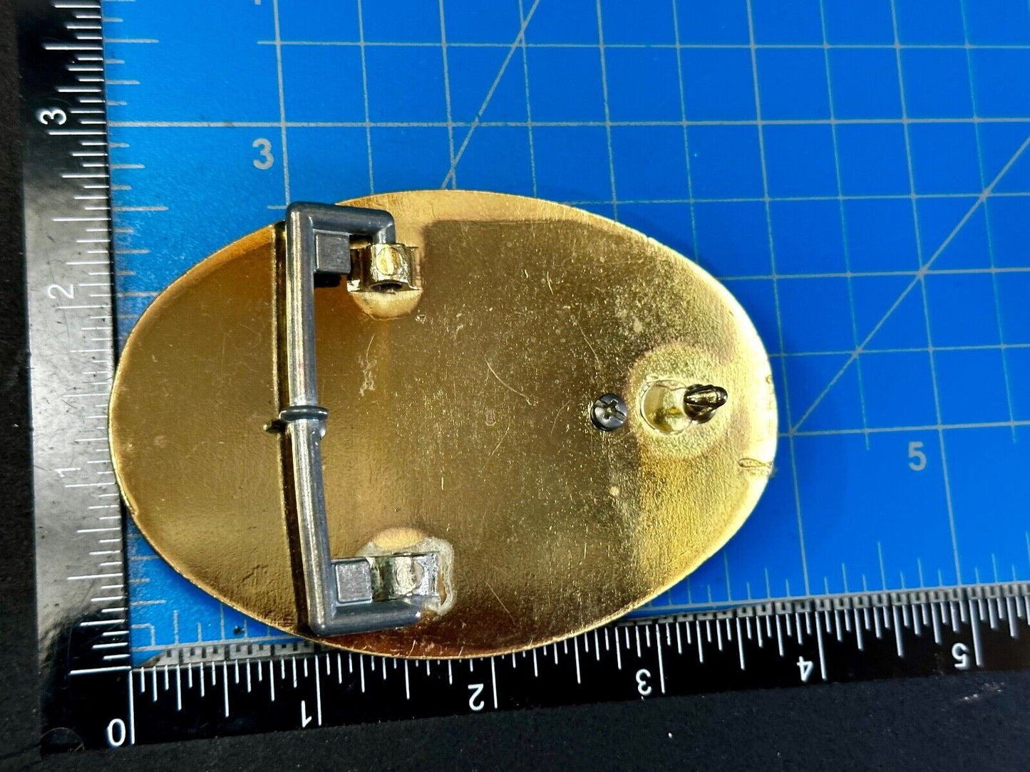 30 x 40 mm Western gold tone Ornate Belt Buckle To Mount Your Cabochon Gem Stone