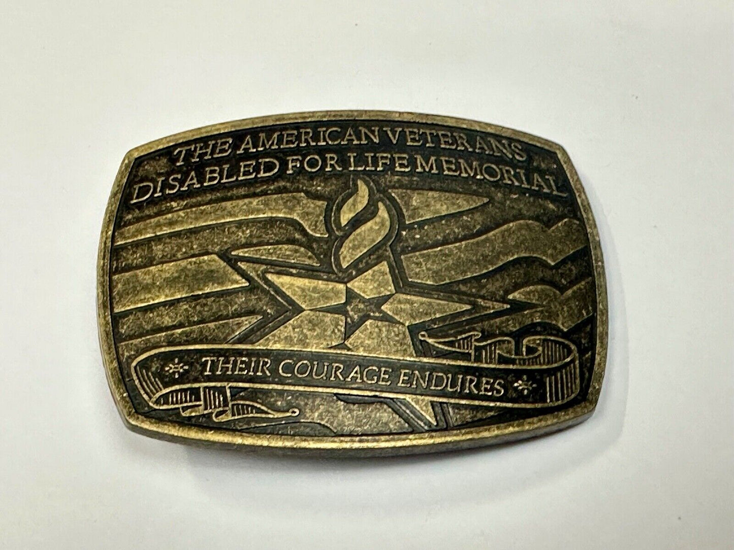 The Veterans Disabled for life Memorial - Their Courage Endures Belt Buckle