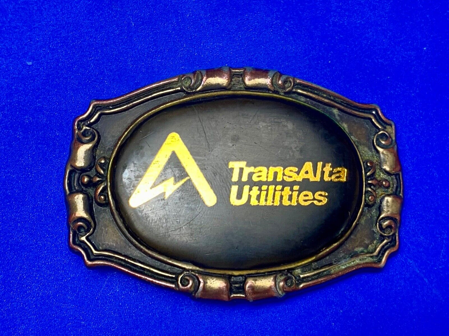 Trans Alta Utilities company western framed shipping co belt buckle