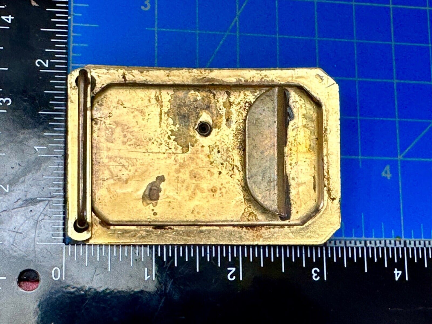 Texas Longhorn - Western Retro Yellow Color Swirl on gold tone Belt Buckle