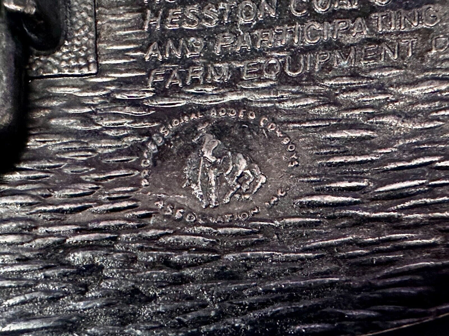 1985 Hesston NFR National Finals Rodeo Cowboys Western Belt Buckle