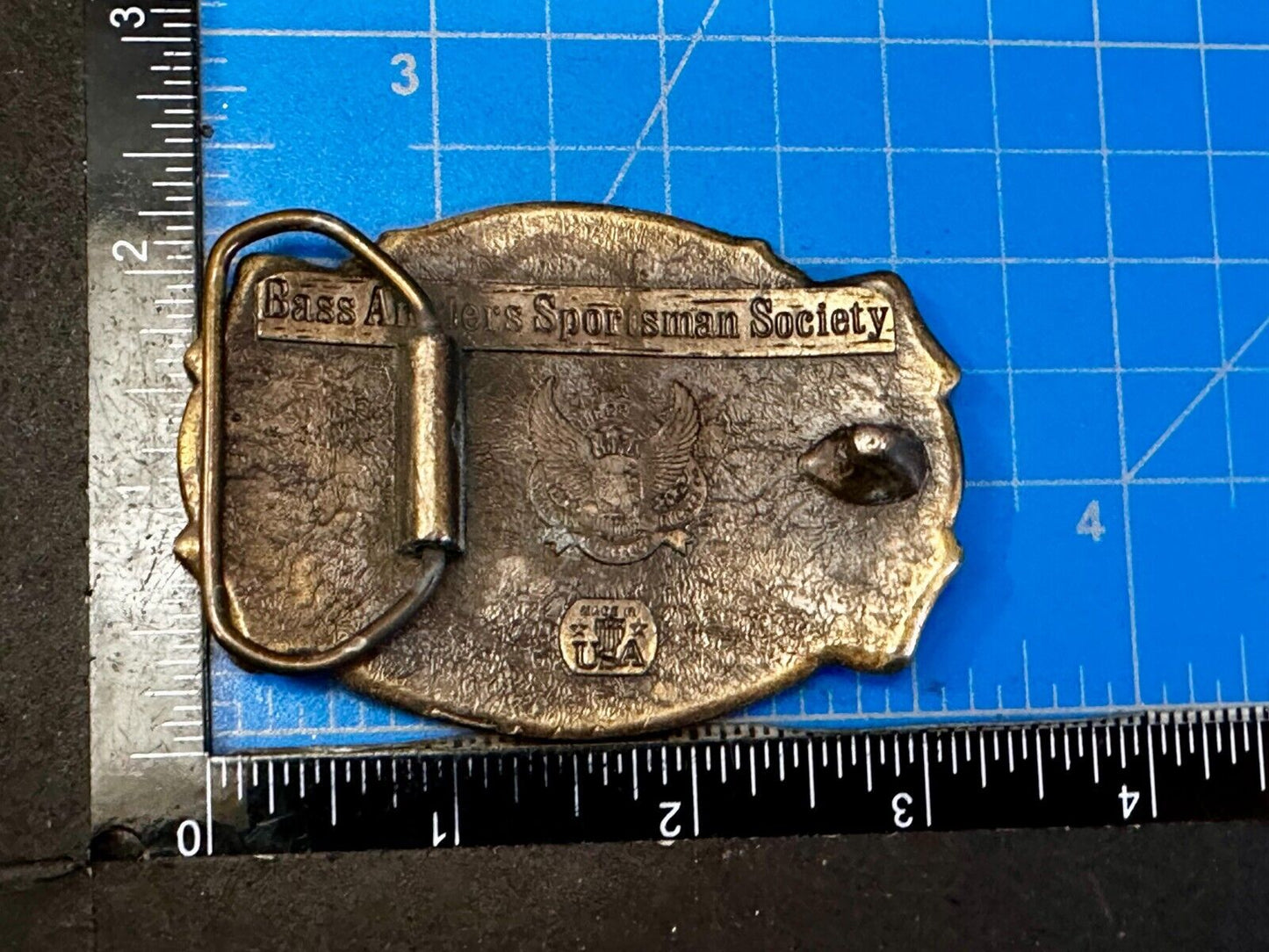 Bass Anglers Sportsman Society Fishing Club Belt Buckle