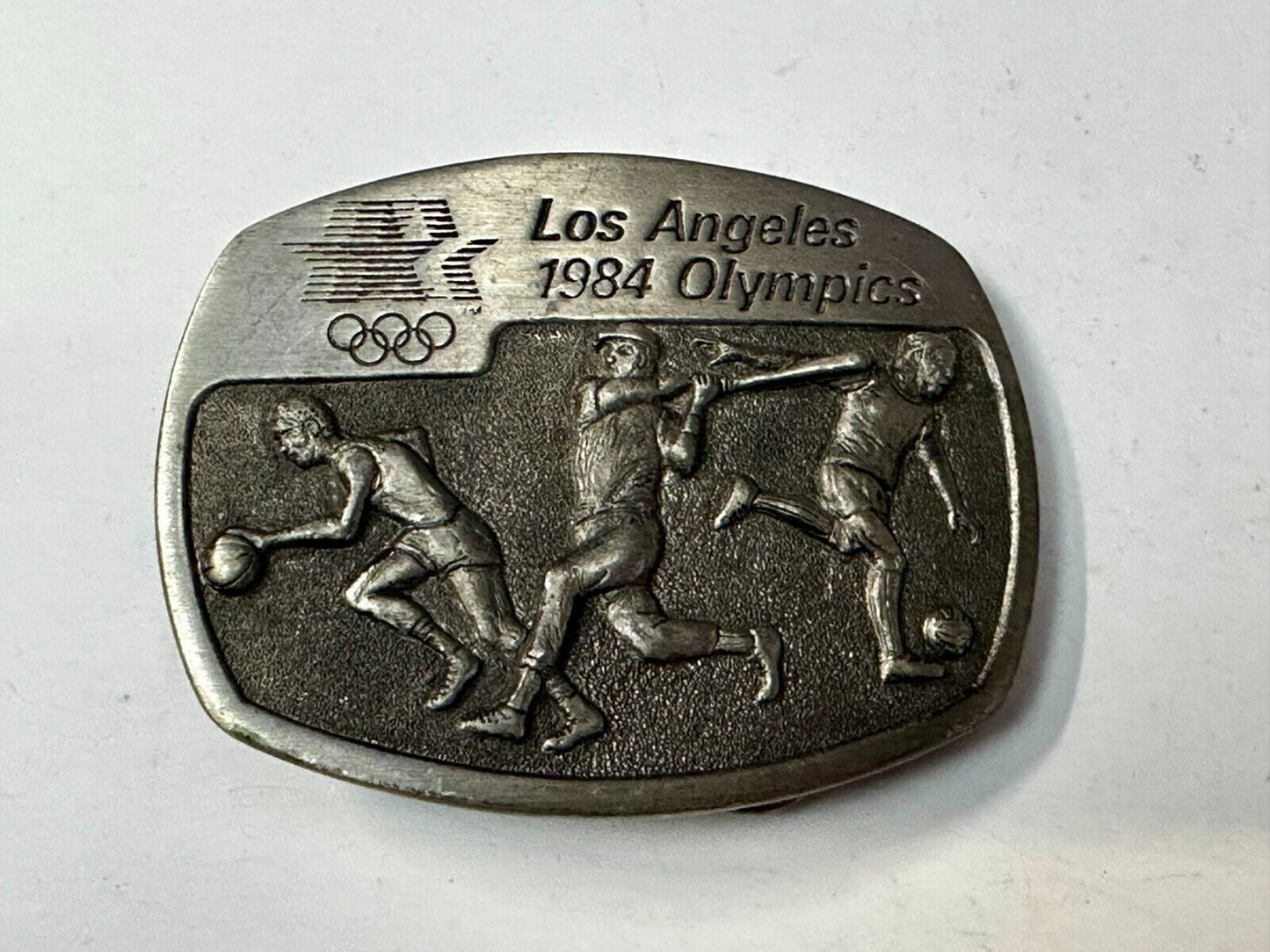 Baseball - 1984 Los Angeles Olympics Commemorative Pewter Sanchez Belt Buckle