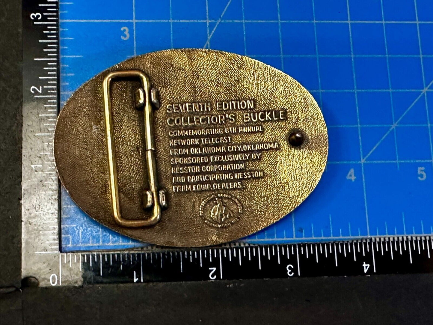 1981 Hesston National Finals Rodeo NFR Cowboys Belt Buckle - 7th edition