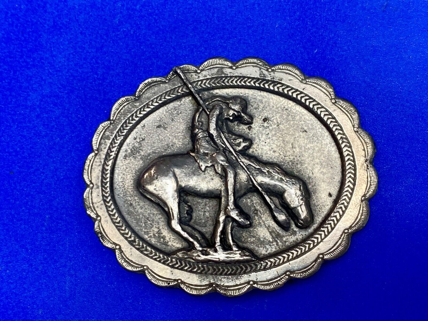The Saga of the Native American Indian End of the Trial western belt buckle