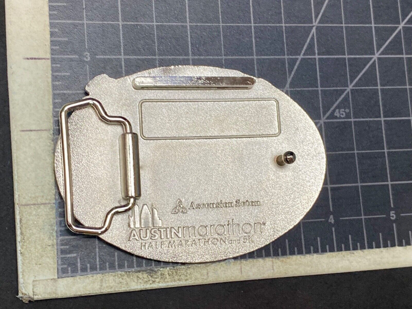 Ascension Section Austin Half Marathon & 5K Race Finisher Belt Buckle