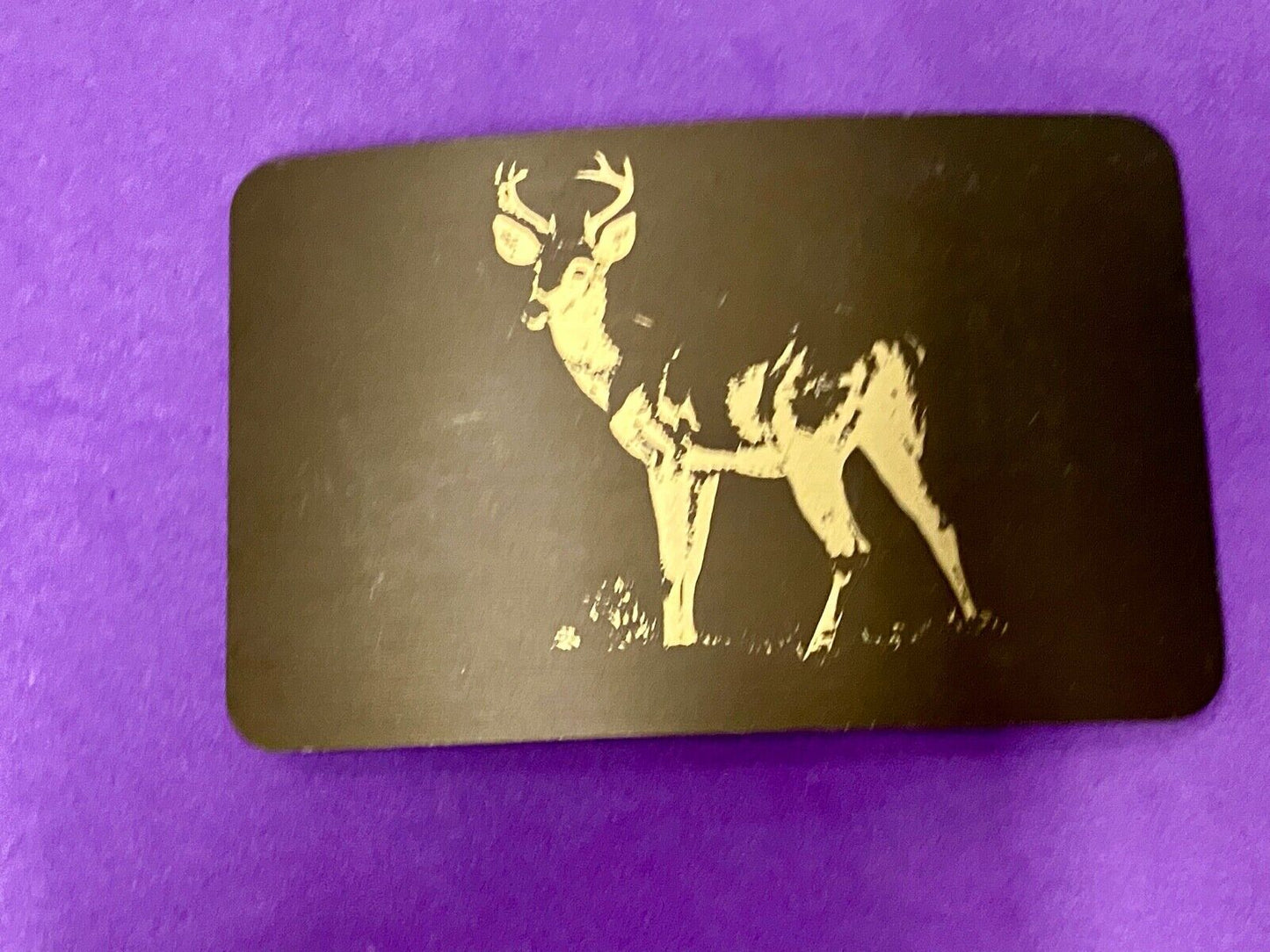 Vintage Artisan Artist drawing of deer buckle belt buckle