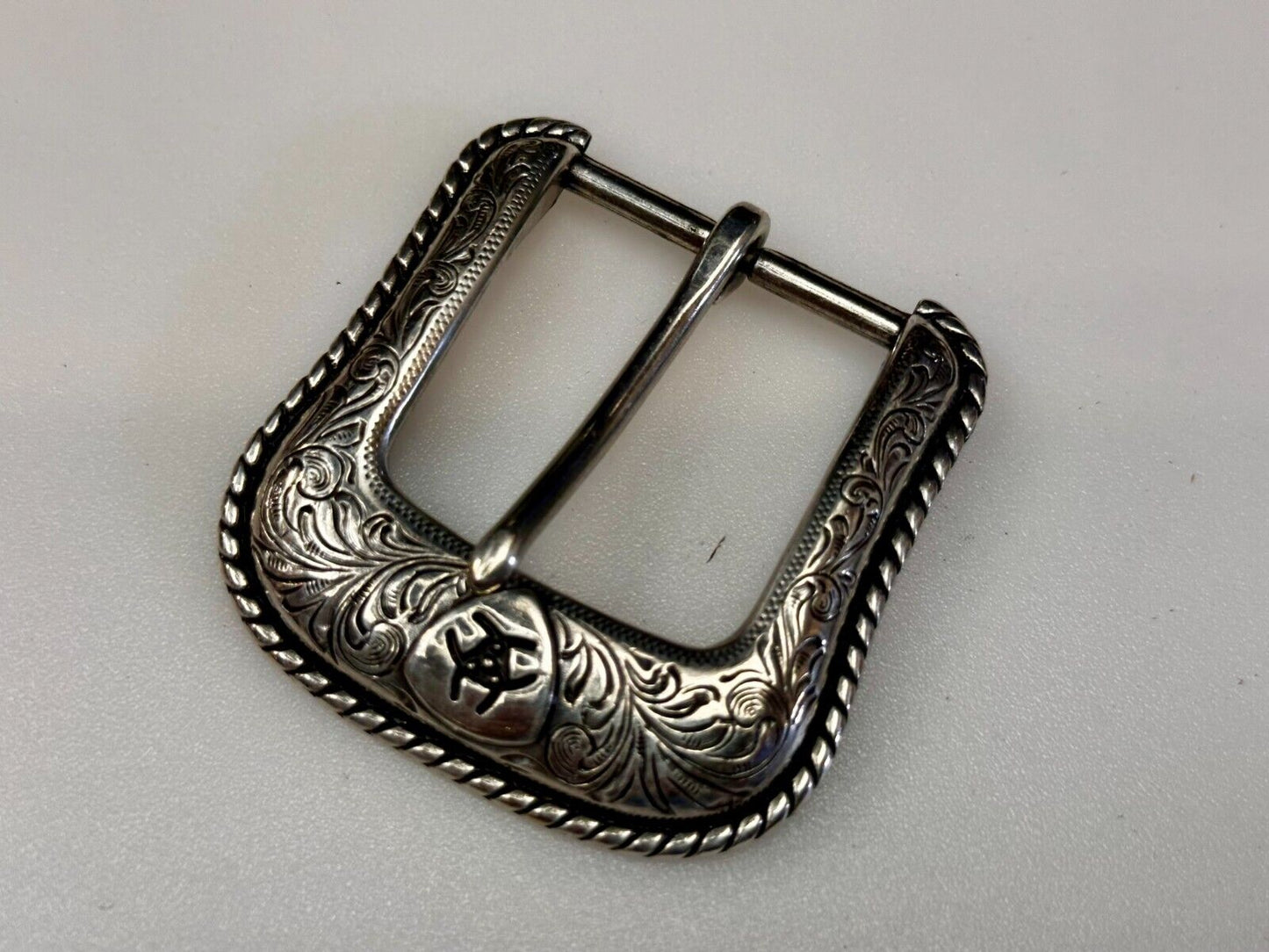 ARIAT Silver Belt Buckle A2108 Ranger Style Replacement Western Belt Buckle