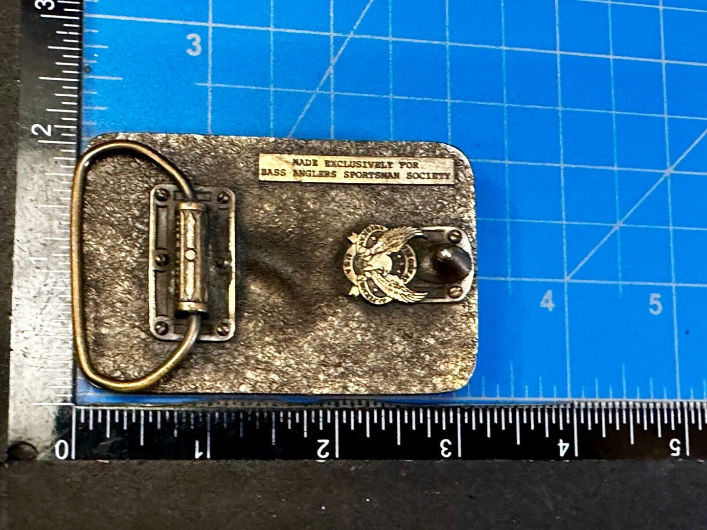 1988 Bass Anglers Sportsman Society Club Great American Belt Buckle