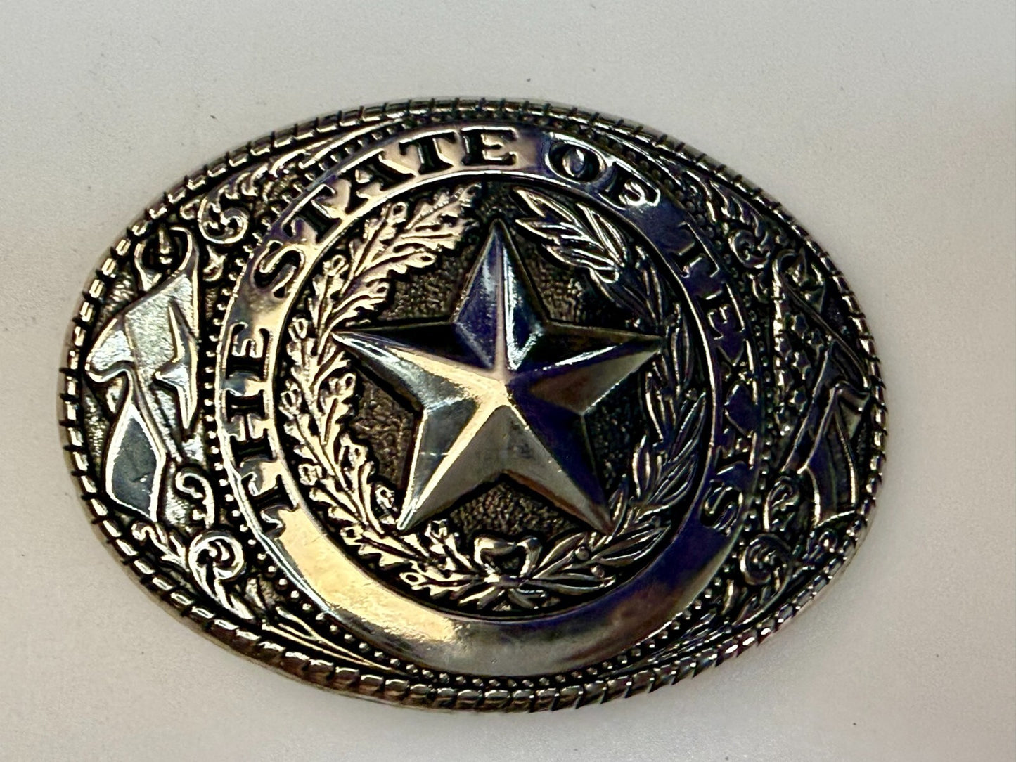 The Great State Of Texas Lone Star Commemorative Series Silver Color Belt Buckle