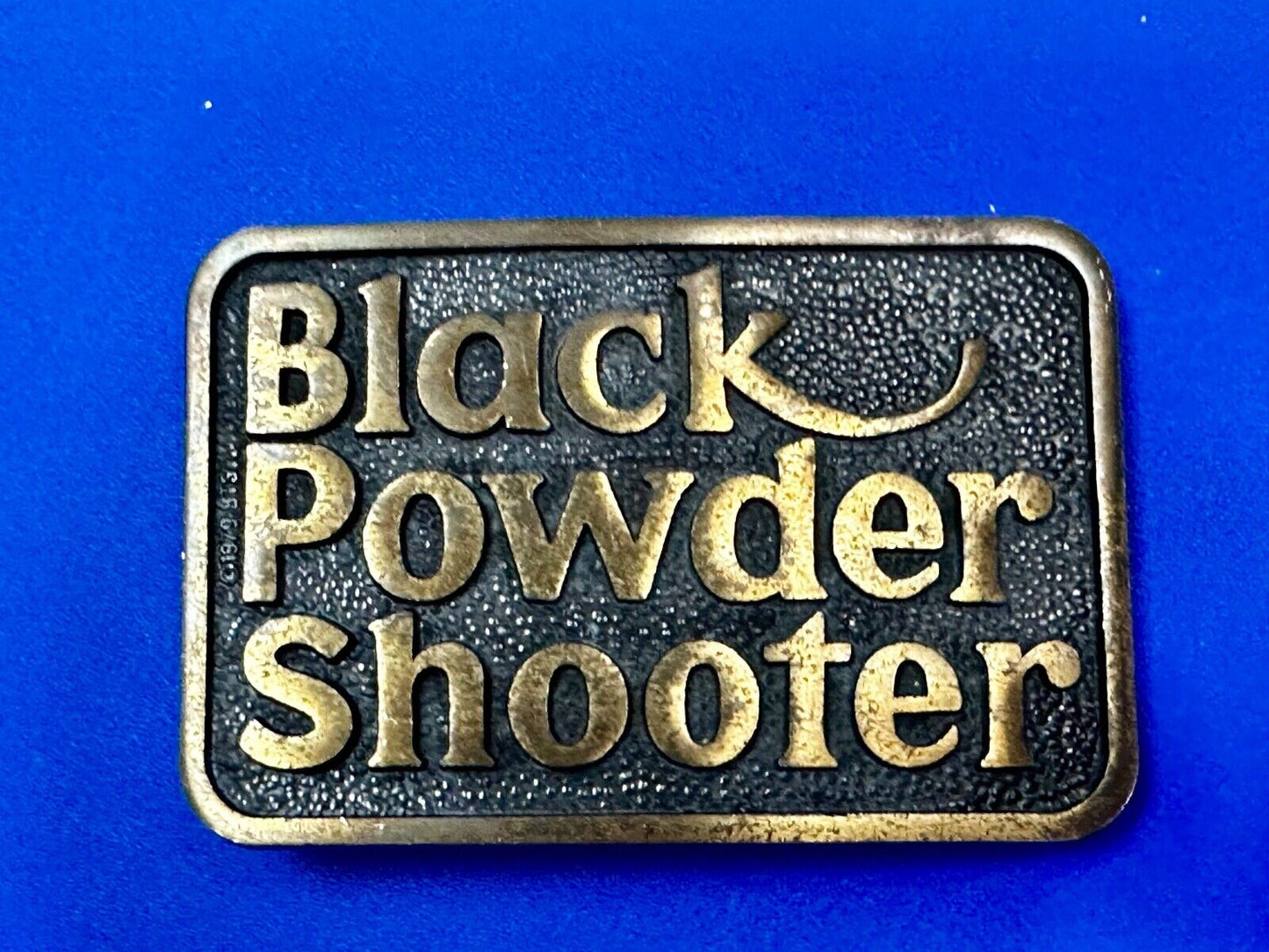 Black Powder Shooter Vintage BTS Solid Brass Belt Buckle - Guns Ammo Military