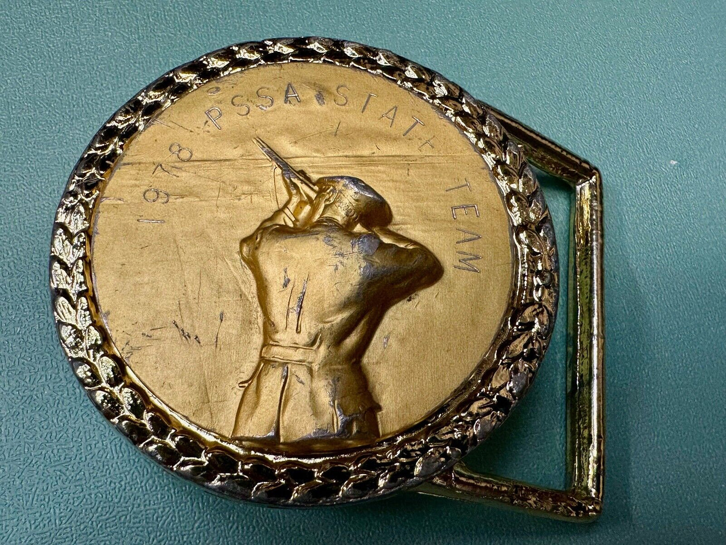Vintage 1978 PSSA State Team shooting Rare Olympics Collectors belt buckle