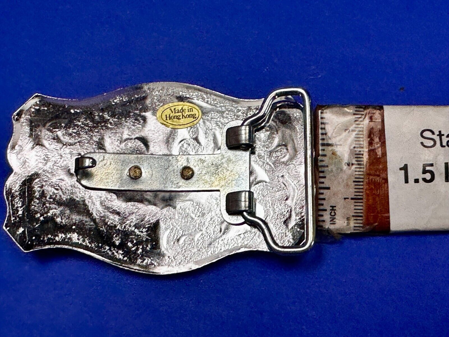 Vintage Cowboy Saddle Bronc Bucking Horse Two tone Belt Buckle