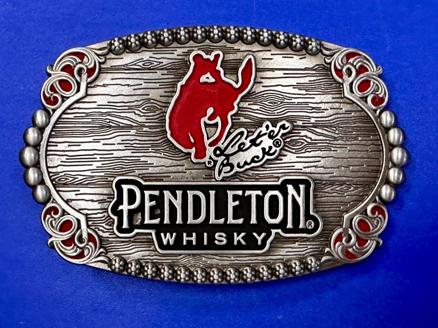 2023 Pendleton Whiskey Let'er Buck Rodeo Cowboy Montana Silversmiths Belt Buckle