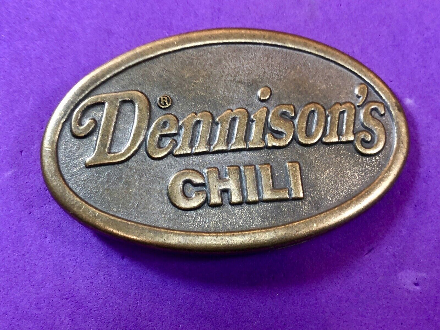 Vintage 1970s Dennisons Chili Belt Buckle Conagra Ad Advertising Promo