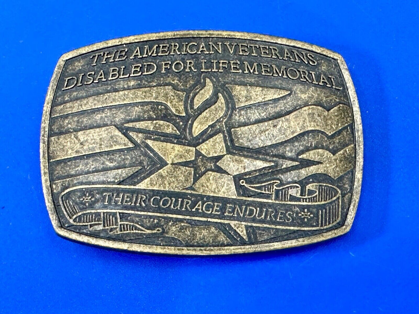 The American Veterans Disabled for Life Memorial Belt Buckle 2006