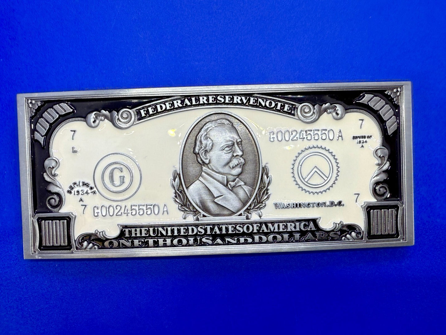 Thousand Dollar Bill New LARGE Novelty Belt Buckle